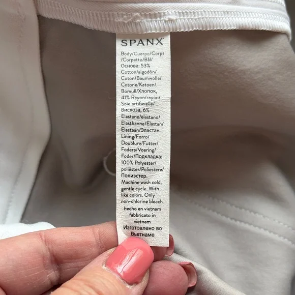 SPANX White Wide Leg Pants